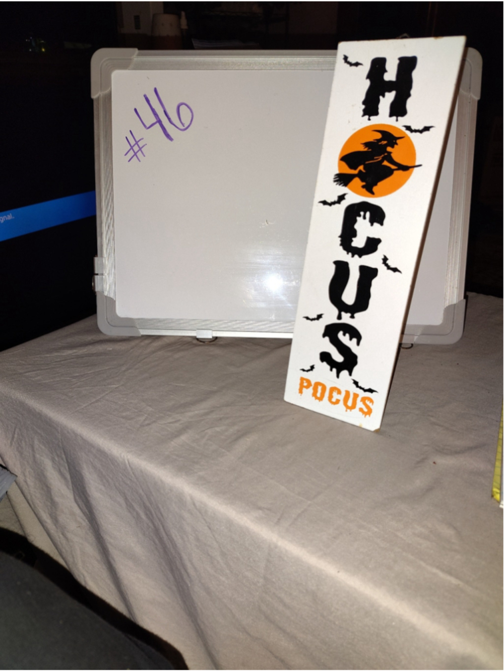 Unbranded Hocus Pocus Halloween Decor Sign One Size White Black